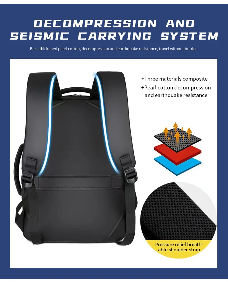 Factory Wholesale School Bags Unisex Capacity Leather Office Computer Bag Nylon Anti Theft Custom Laptop Backpack With Usb