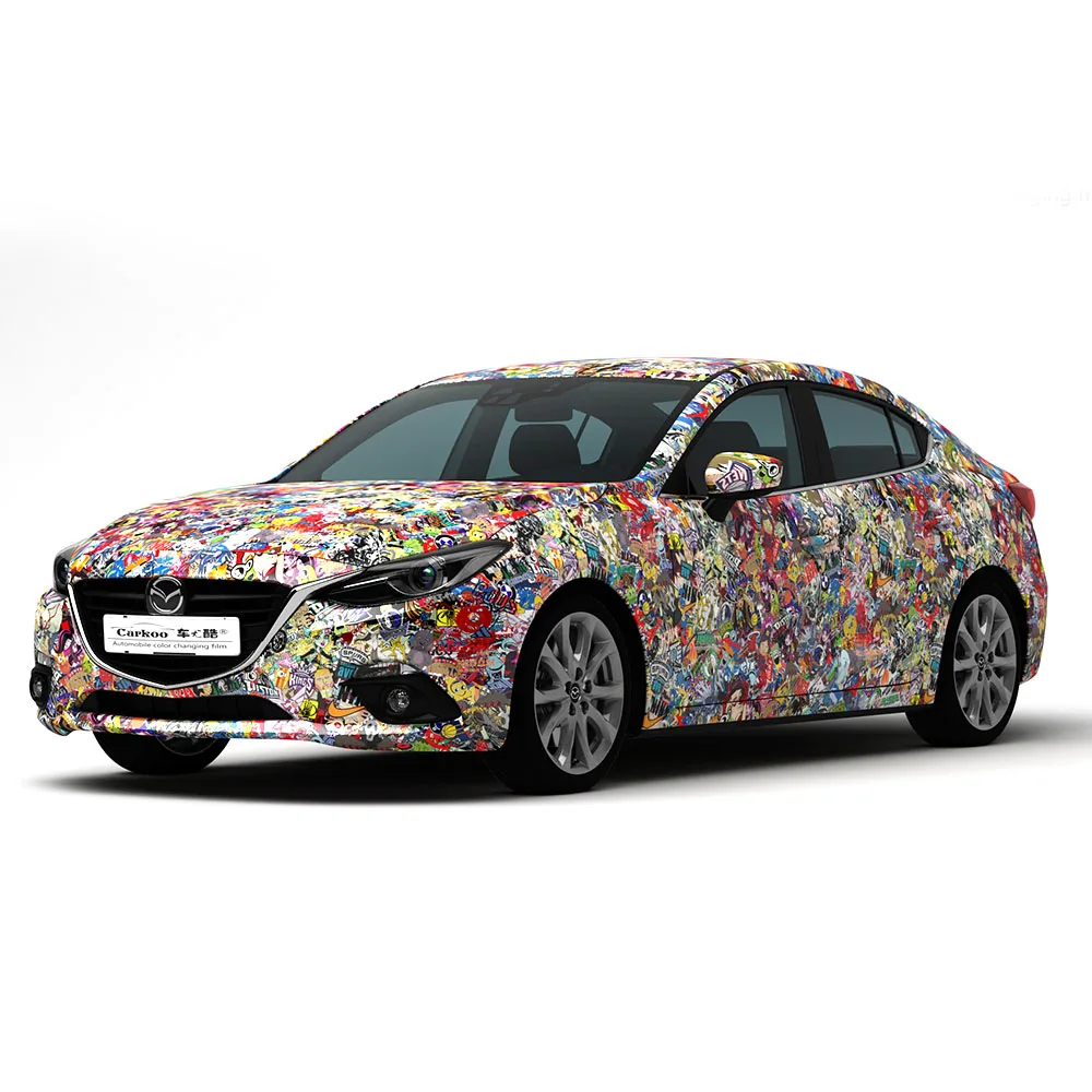 Graffiti adhesive color cutting self-adhesive printing vinyl adhesive whole car paint film can be customized