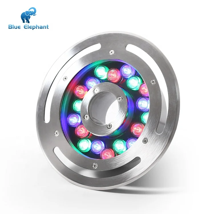 Ip68 Indoor Home Decor Rgb 24W Wireless Fountain Underwater Lights For Water Fountain
