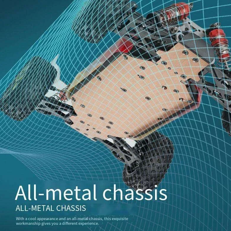 1/14 4WD High Speed RC Buggy Car 2.4G Racing RC Car Vehicle 75km/h Metal Chassis Remote Control Car Toys