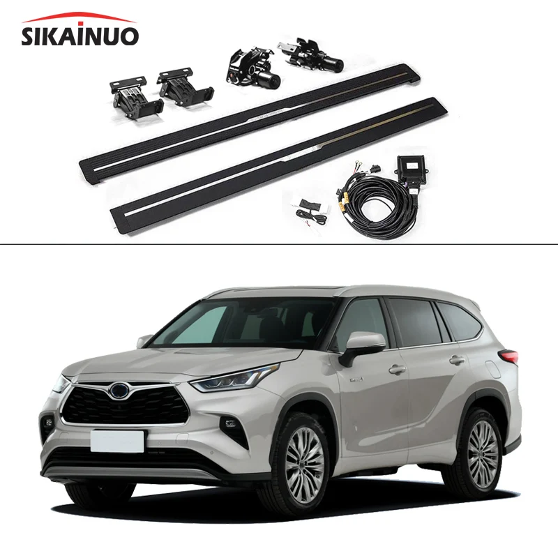 aluminum running board retractable side step LED powerstep foldable footrest electric powered nerf bar for Toyota highlander