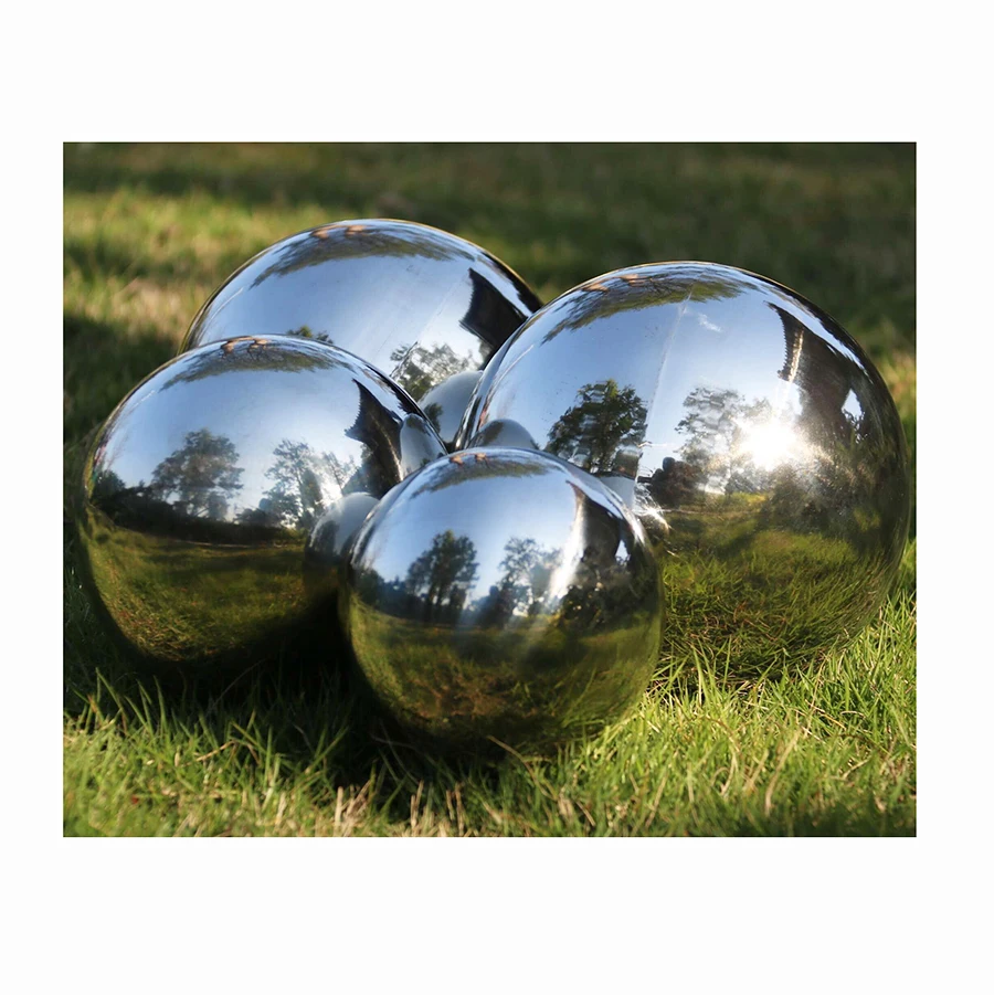 Mirror polishing hollow stainless steel sphere 10 inch 250mm reflective hollow ball for decoration