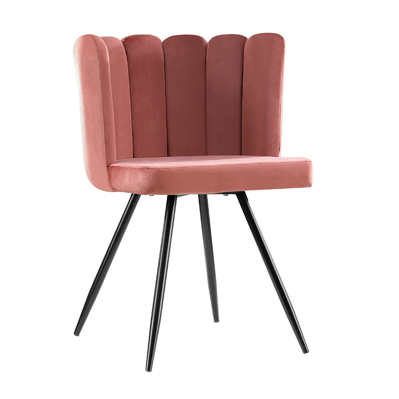 
used popular modern home furniture pink velvet dining accent arm chair 