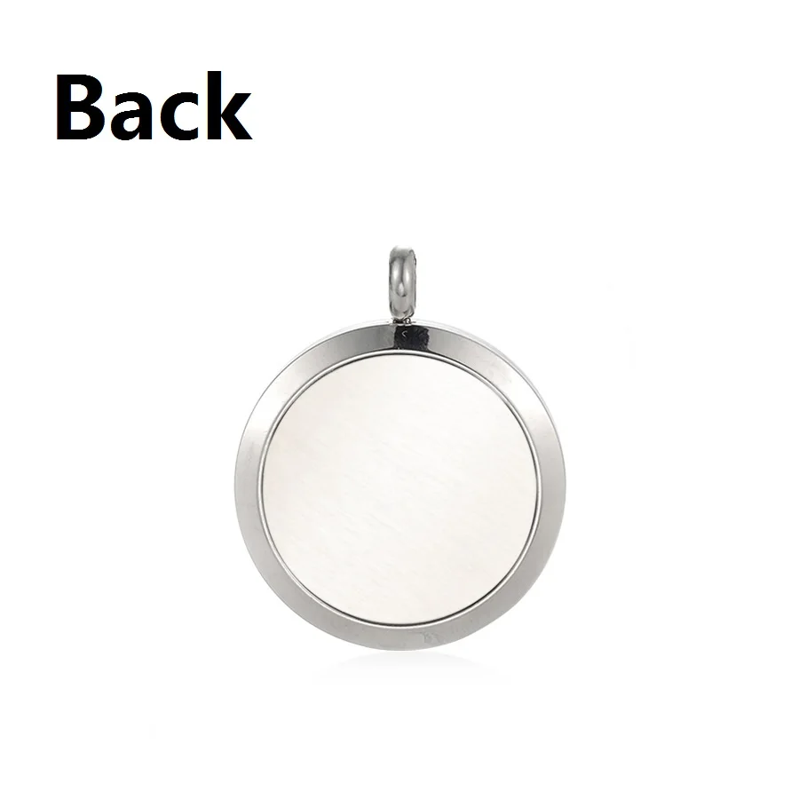 25mm Magnetic Perfume Aromatherapy Locket fit Necklace 316L Stainless Steel Essential Oil Diffuser Locket Pendant