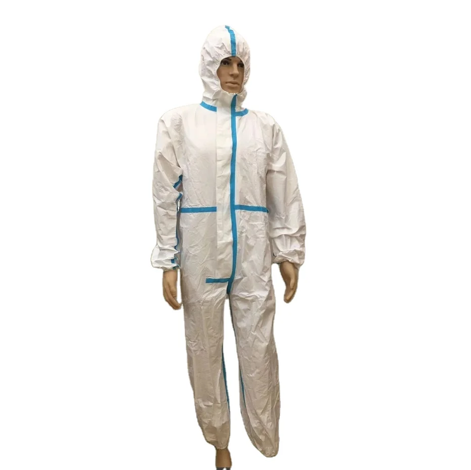 SF Disposable Microporous Coverall in Safety Clothing White/Orange Coverall  Disposable Overalls For Men Type 5/6 Overalls