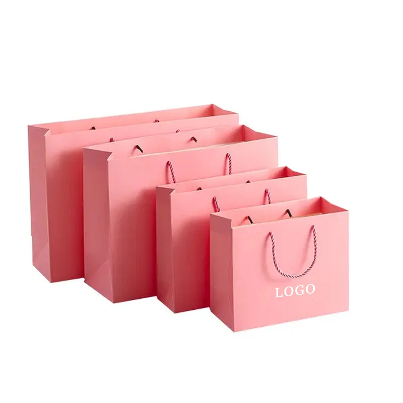 Large Delivery Foldable Clothing Carton Packaging Paper Bags Customised Paper Packing Printer Gift Bags