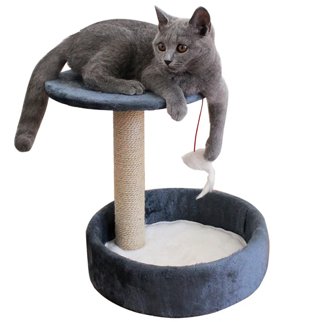 Hot sale fldable deluxe toy cardboard cat scratcher house