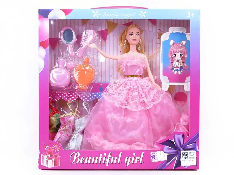 Jinming 2024 New Girl Toy Wardrobe 11inch Baby Doll Toy Set for Kids Gift Mini Fashion Cartoon Dolls Plastic Toys