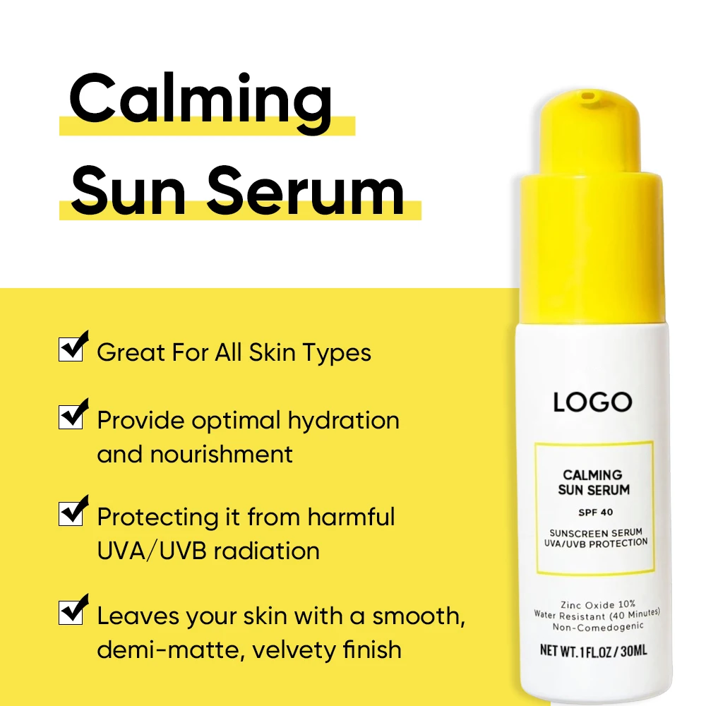 Wholesale Organic Face And Body Sun Defense Coconut Fruit Calm Moisturizer Sun Creme Light Sun Serum Sunscreen Spf 40