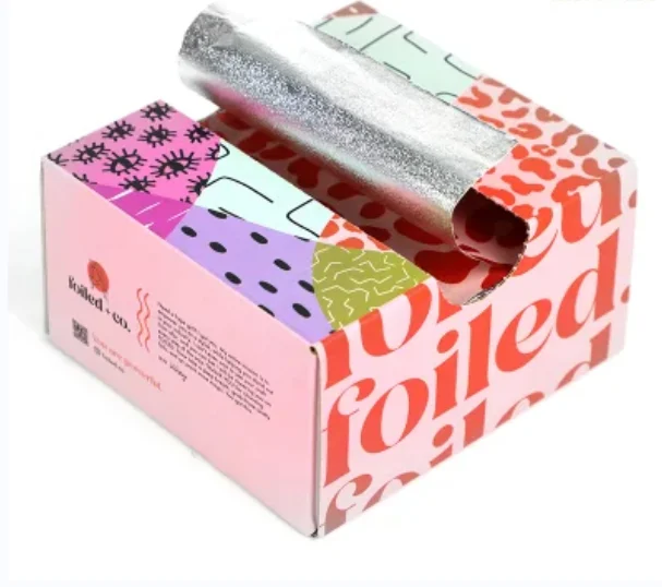 Hair Salon Aluminum Foil Roll with Blade For Hairdressing Foil Roll Professional Factory Supplier 12CM 100 M Roll