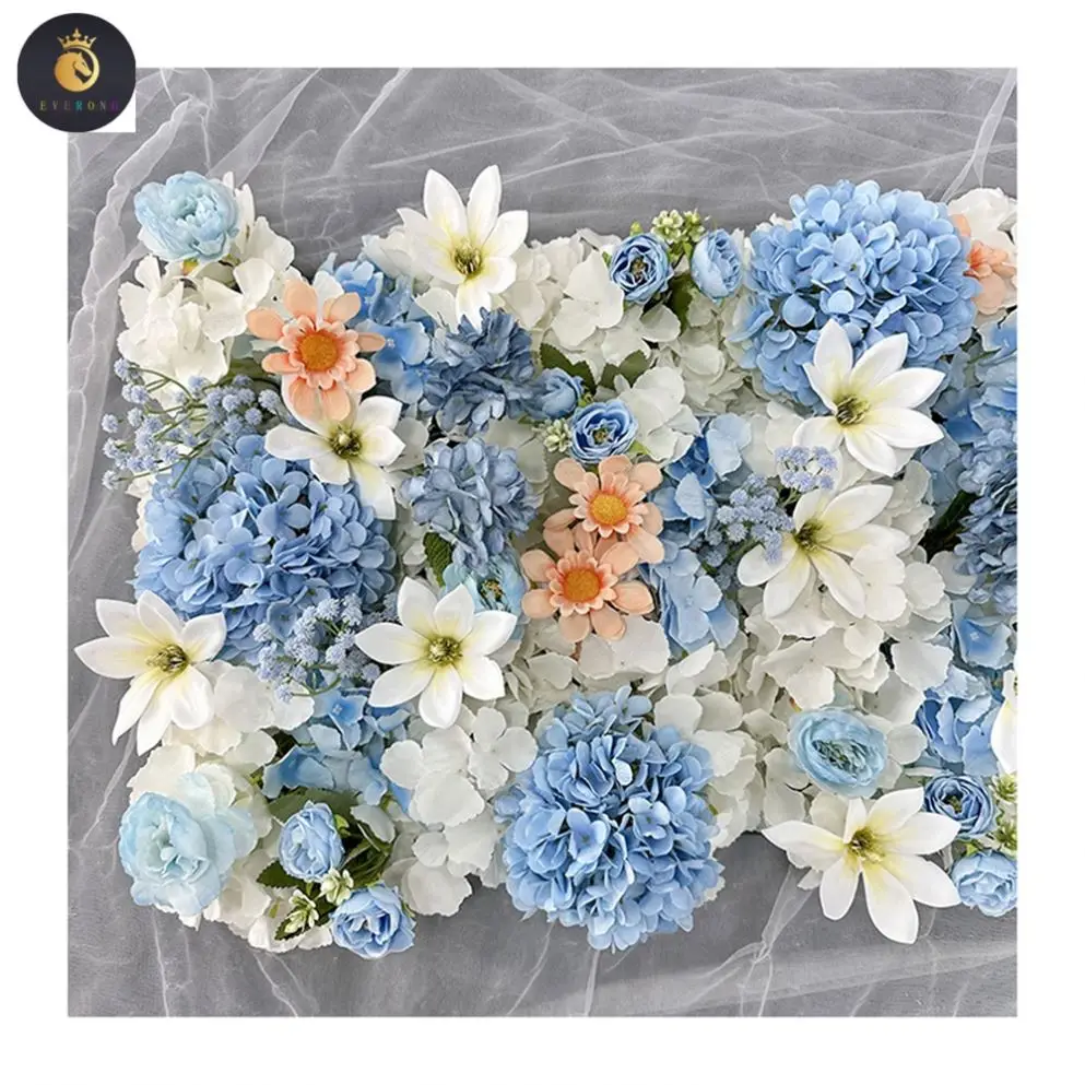 ev 139 Small Flower Wall D110 Blue Style Artificial Flower Wall Wedding Party Background Decoration High Quality