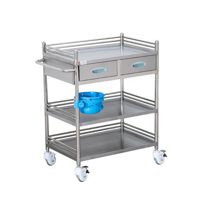 Stainless Steel Nursing Cart And Tool Cart With Drawer In Hospital Operating Room