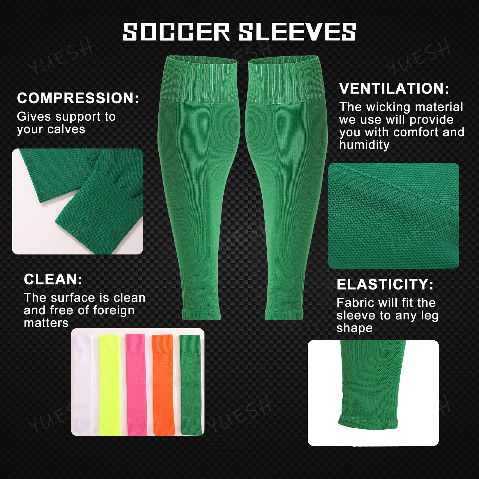 Football Leggings Footless Leg Protector Sleeve Sock Compression Weighted Performance Support Shin Calf Sleeves Marathon