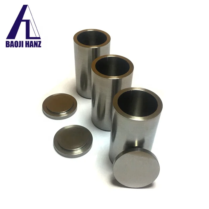 Sintering oval round cylinder shape custom high temperature furnace tungsten crucible with cover grow crystal