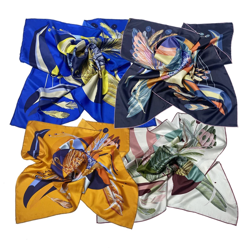 
Custom silk satin scarf digital printed head silk hair scarf bandana designer wholesale china satin scarf  (1600179739107)