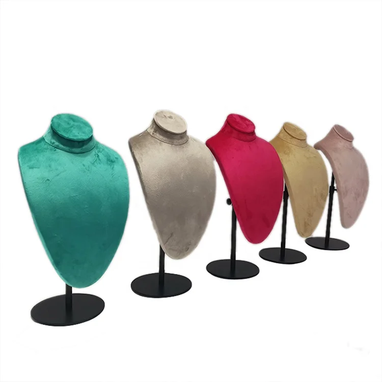 FX-4 оптовая продажа новый дизайн модная бархатная Закрытая Манекен-образным вырезом для шеи ювелирных