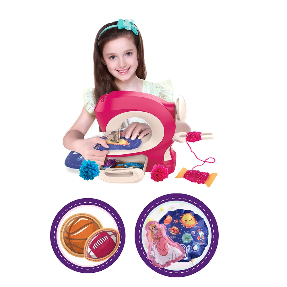 Plastic DIY Sewing Machine Pretend Play  Kids Toys With Accessories & OEM Available