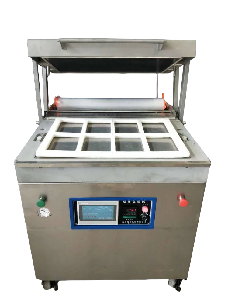 Industrial fresh meat frozen seafood tray sealer Food Plastic Containers Vacuum Skin Packing Machine Automatic film skin packer