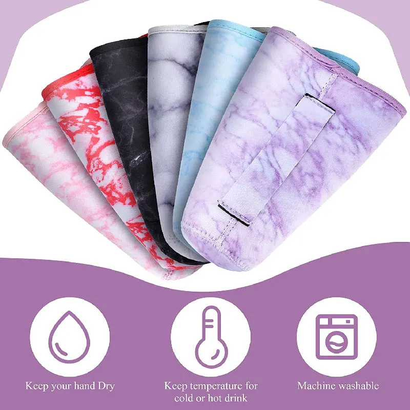 Best-selling 32oz Regular Customized Neoprene coffee cup sleeve with handle Reusable Drink sleeve