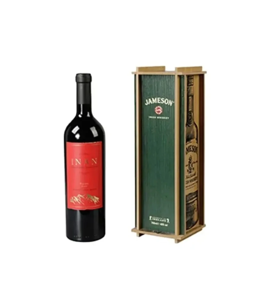 Hot Selling Cheap Gift UV Printed Detachable Decorative Wooden Wine Box
