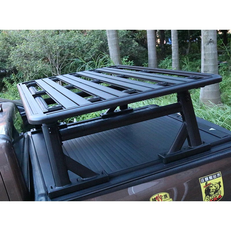 JFC-3003 ready to ship aluminum alum alloy slim body armor style platform truck LC 100 200 prado pajero defender flat roof rack