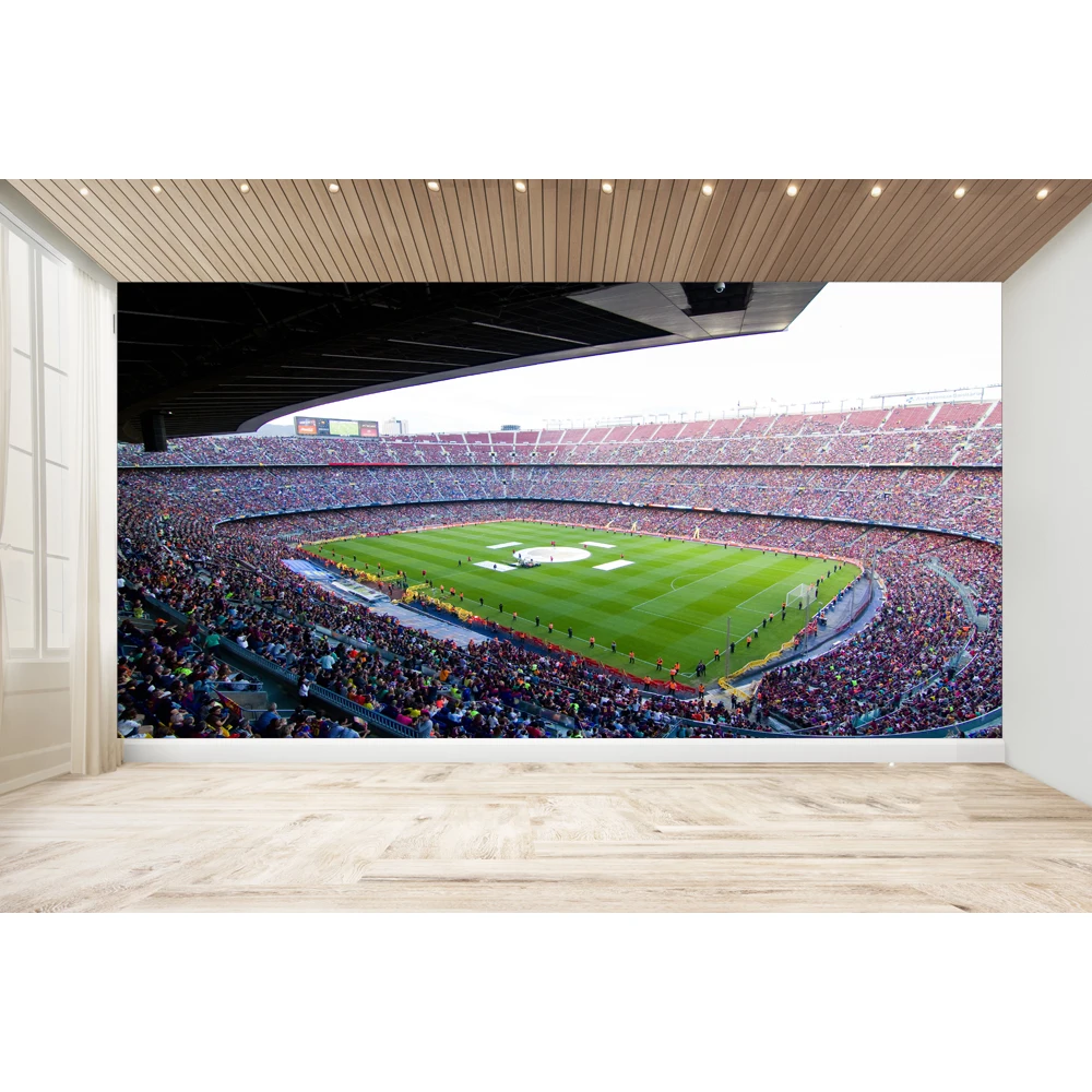 Custom Size Football Match Photo Wallpaper Football Club Stadium Gym Industrial Decoration Mural Wallpaper Papel De Parede 3d