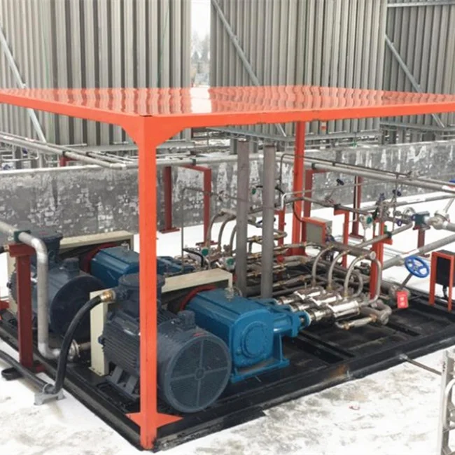 Cryogenic Liquid Hydrogen Gas Tank Refill Vaporizer Pump Station Skid