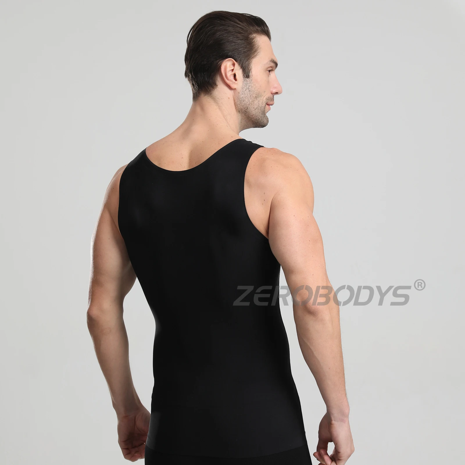 ZEROBODYS W038 Fajas Compression Tank Tops Men Slim Vest Gynecomastia Shirts for Men Instant abs Body Shaper