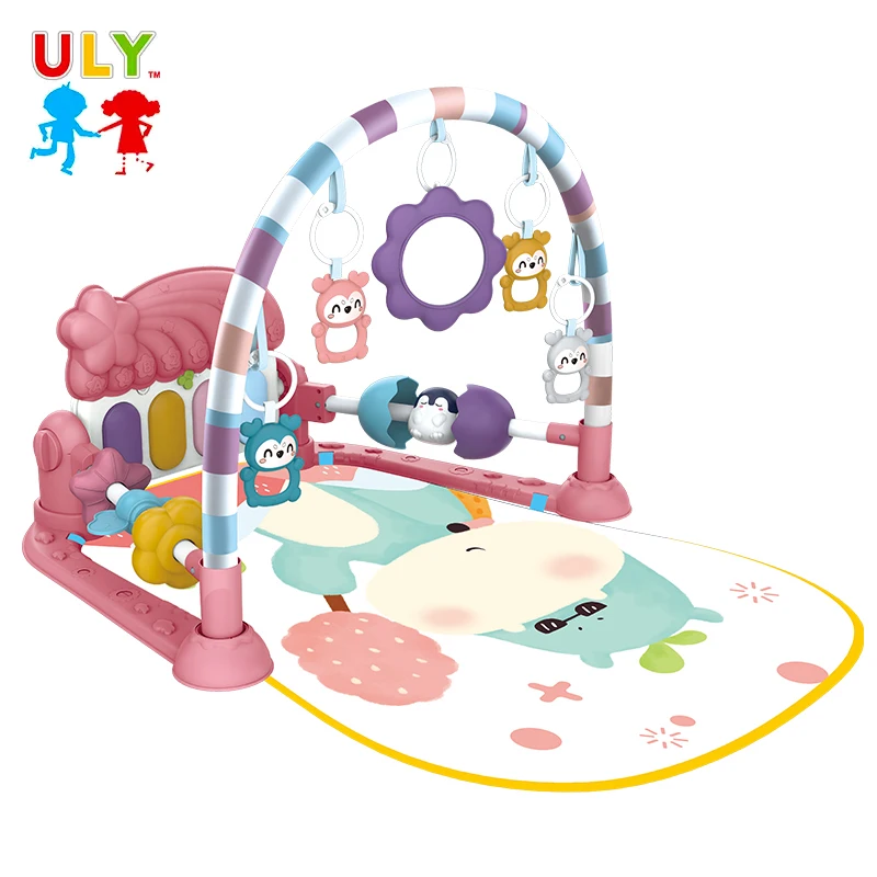 Multi-function infant Activity Floor Carpet Toy Kid Soft Cotton Baby Fitness Rack Baby Piano Keyboard Play Mat