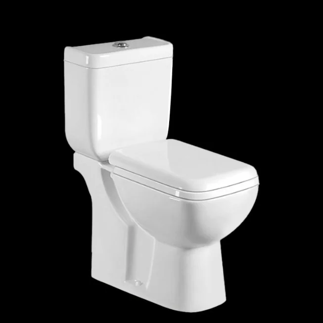 bathroom ceramic WC cheap white S/ P-trap toilet Gravity Flush twyford washdown two piece toilet commode set price water closet