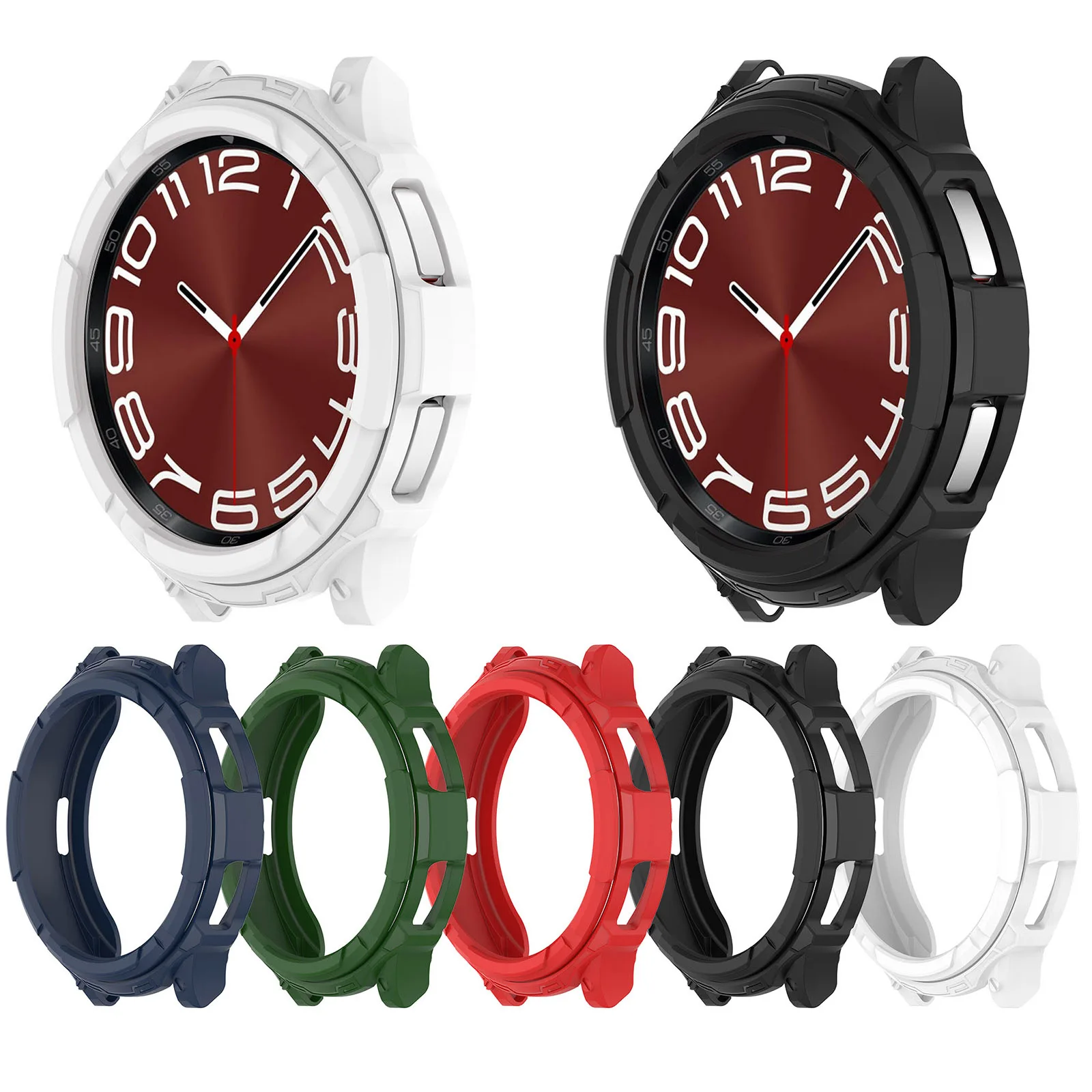 Tschick For samsung galaxy watch 6 classic armor case + bezel loop Bumper for galaxy watch6 classic 47mm 43mm