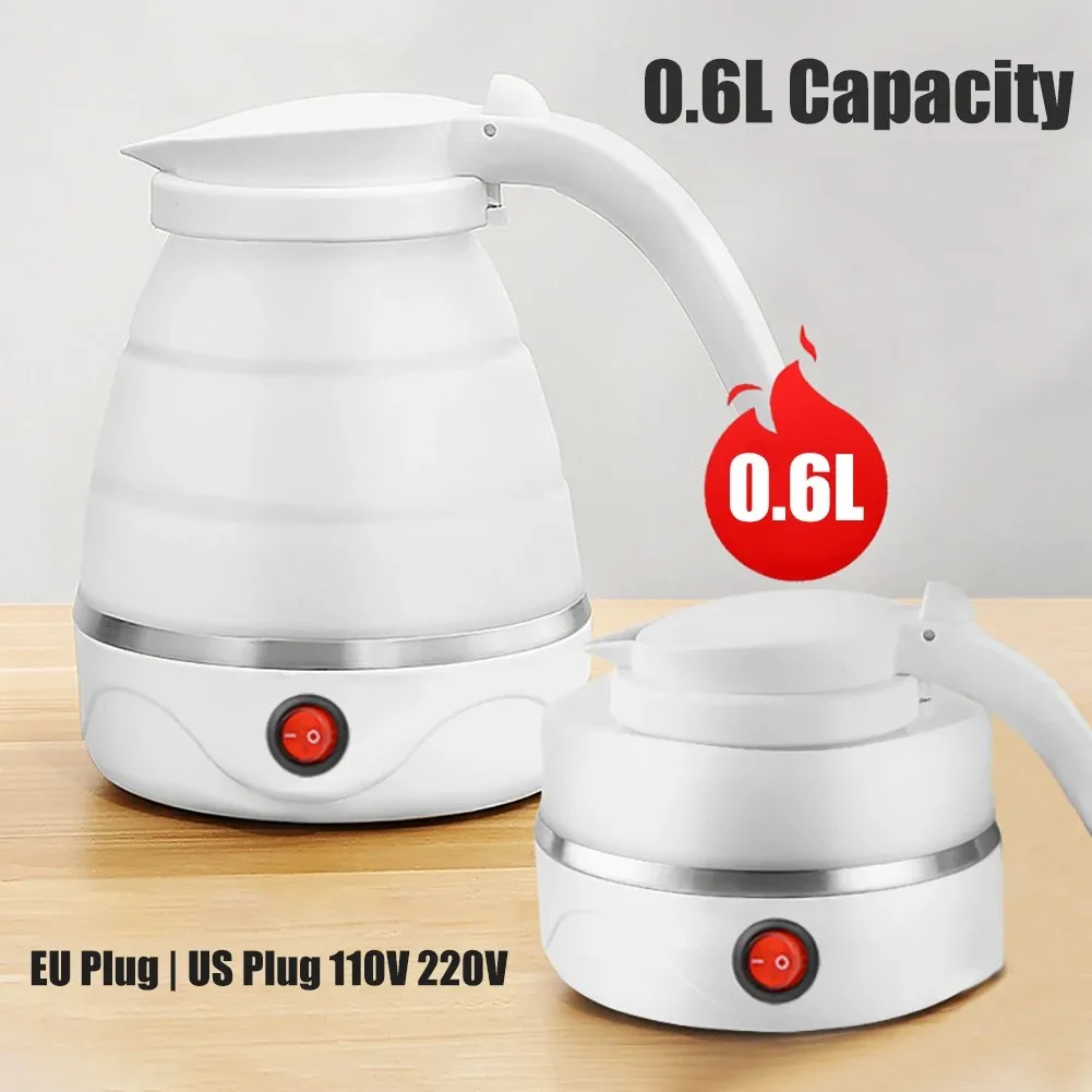 High Quality Travel Mini Stainless Steel Silicone Portable Foldable Electric Collapsible Electric Kettle Kitchen Appliances Tool