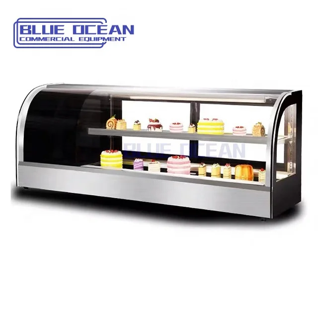 counter top display cooler showcase commercial equipment table cake display chiller