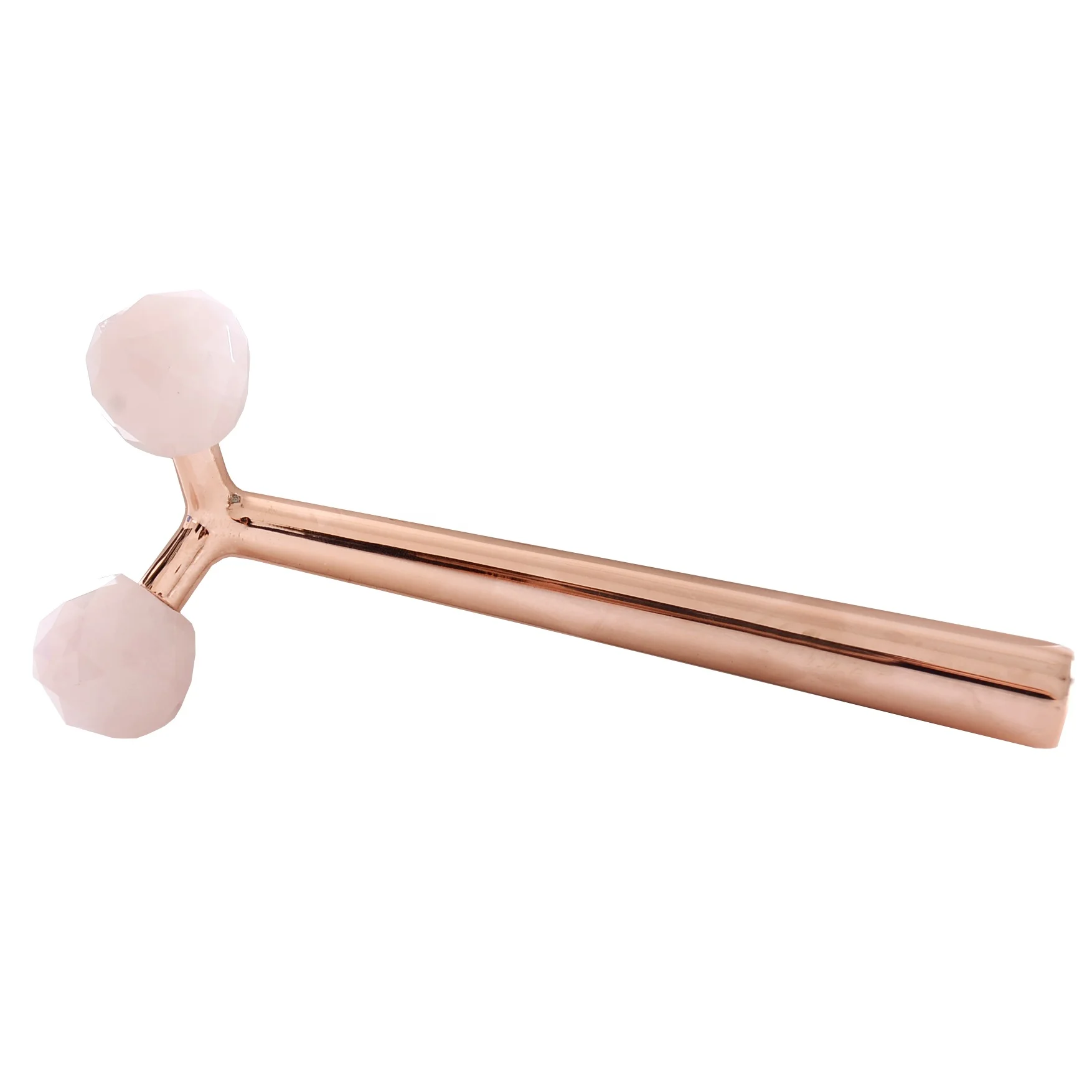Face Shaping Skin Facial Care Massage Roller Rose Quartz 3D Jade Roller pink Jade Y Shape Therapy Jade Massage Roller