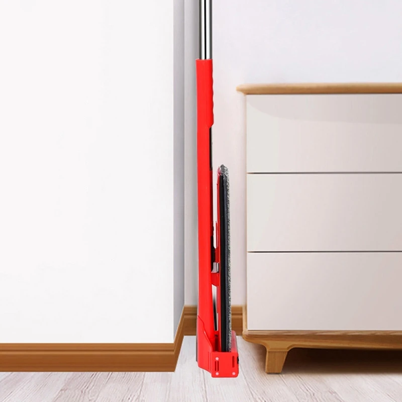 Wholesale price house floor easy cleaning microfiber flat mop hand free red squeeze water mop