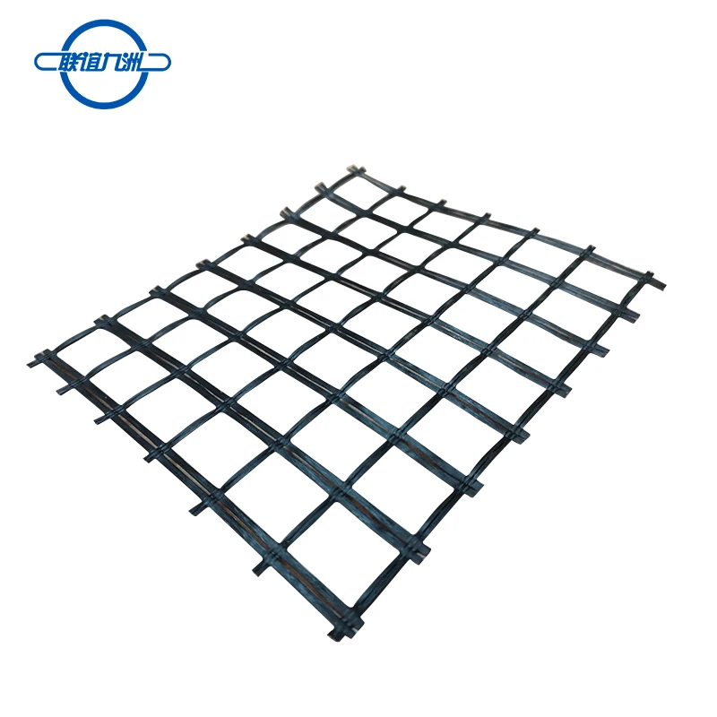 Basalt mesh fiberglass asphalt paved pvc coated geogrid fiber 120/120