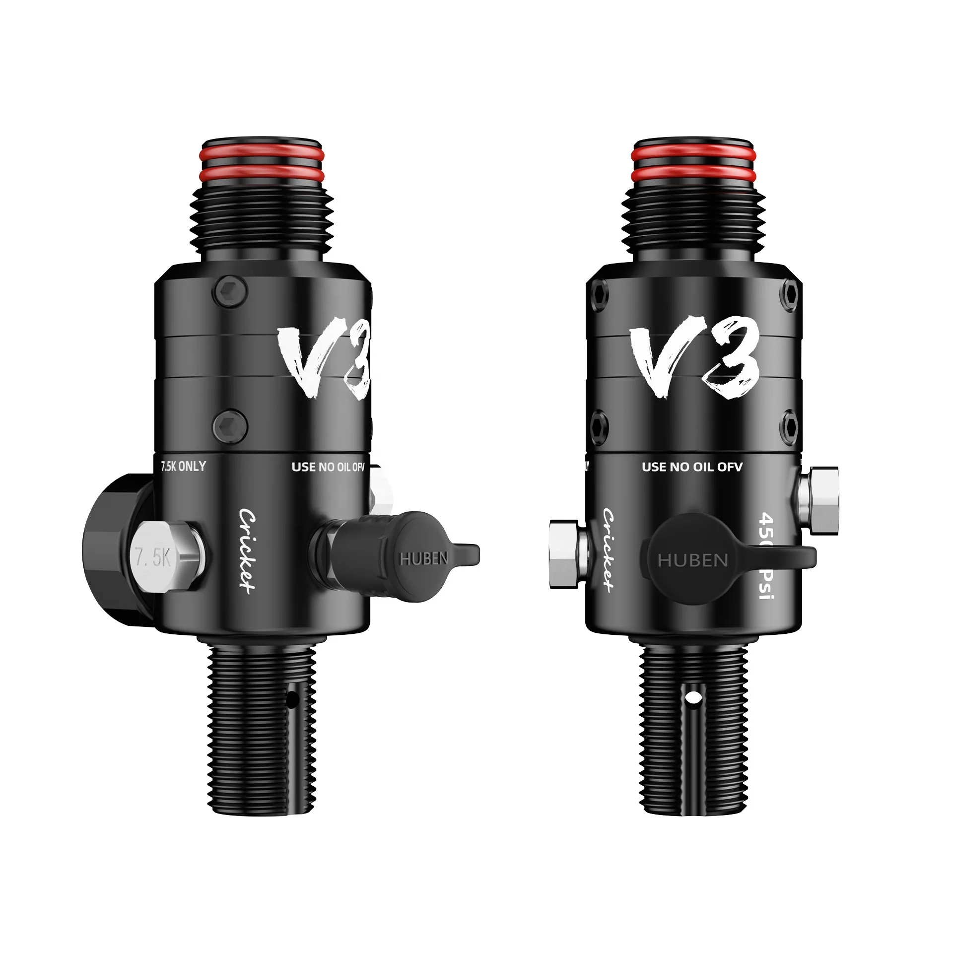 Huben Power 360 Degree Rotatable Bonnet PCP Paintball Regulator Cricket V3 Air HPA High Pressure Tank Regulator