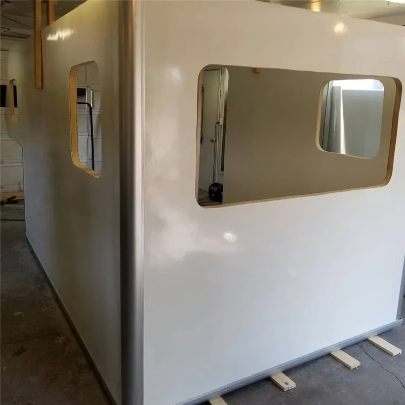 High Glossy Surface frp 1.5mm+core 13mm+frp 1.5 mm  thickness grp frp fiberglass honeycomb  sandwichs panels