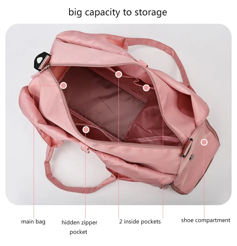 Factory Direct Sell Large Capacity Yoga Bag With Shoes Pocket And Dry Wet Separately For Women And Ladies `