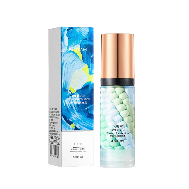 Private Label Hot Sale Beauty Makeup Base JOMTAM Moisturizing Three Color Cosmetic Cream Isolation for Female