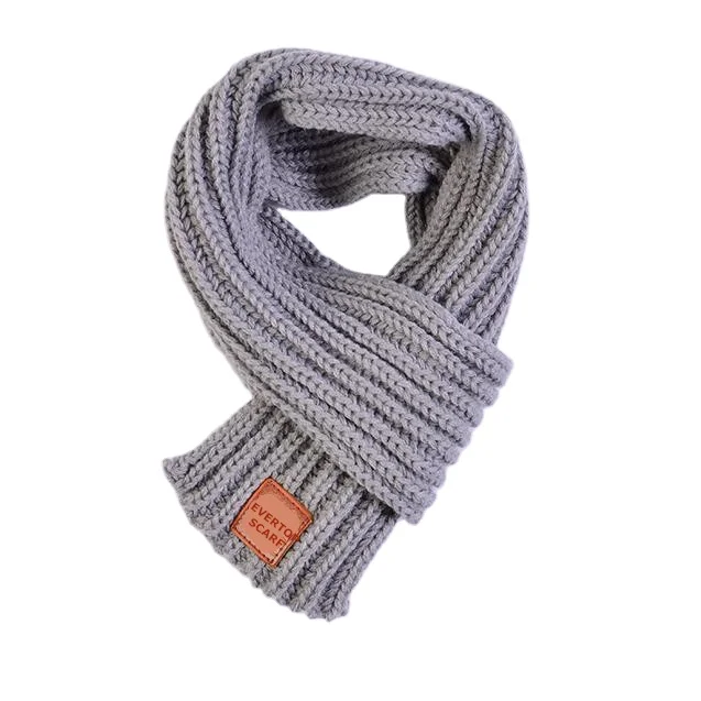 classical chunky knit acrylic knitted scarf custom kids warm soft touch feel winter scarf