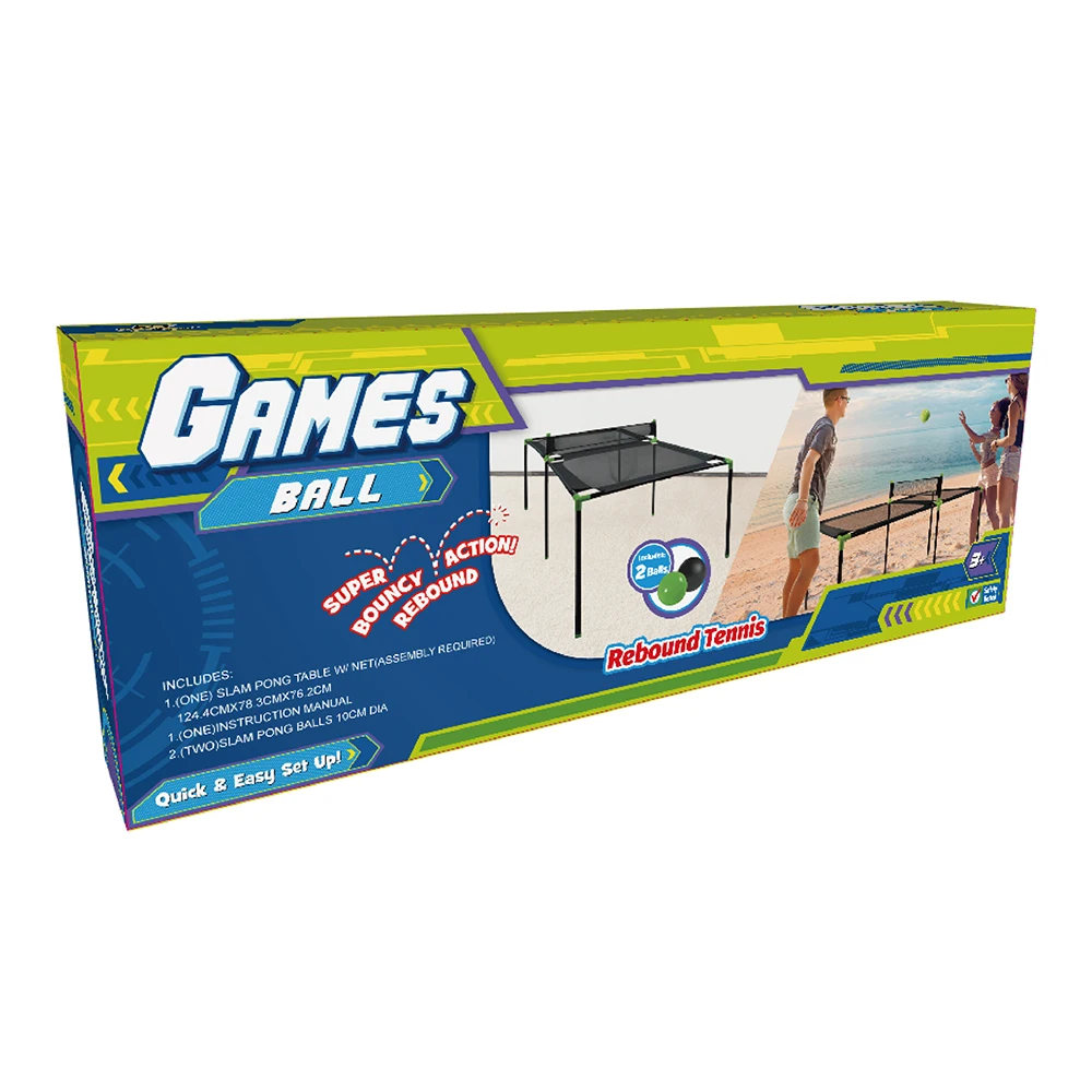 Kids summer outdoor beach sports plastic pvc frame portable table tennis products toy set