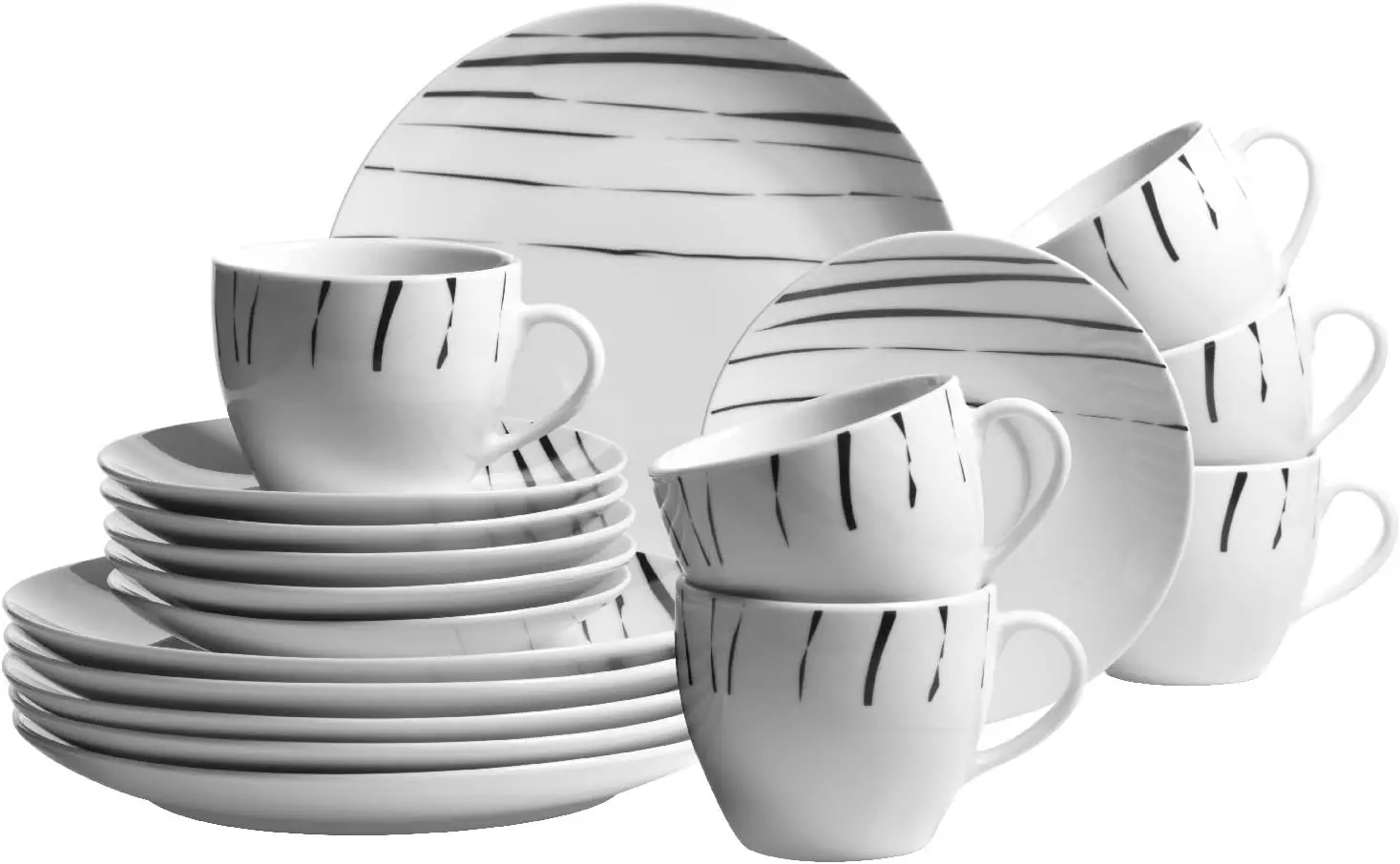 18pcs Square ceramic dinnerware set /porcelain tableware set service for 6