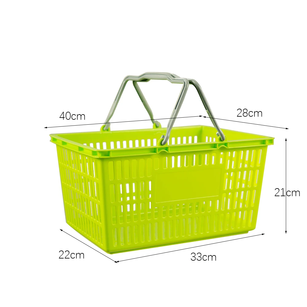 Meicheng Large Supermarket Shopping Basket Convenience Store Commercial Plastic Shopping Basket Thick 20 L Hand Basket