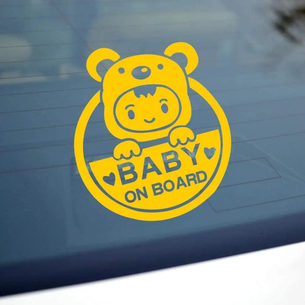 Custom Waterproof Baby on Board Sign car sticker Caution Decals Reflective Kids Safety Warning Sticker Marks for Driver