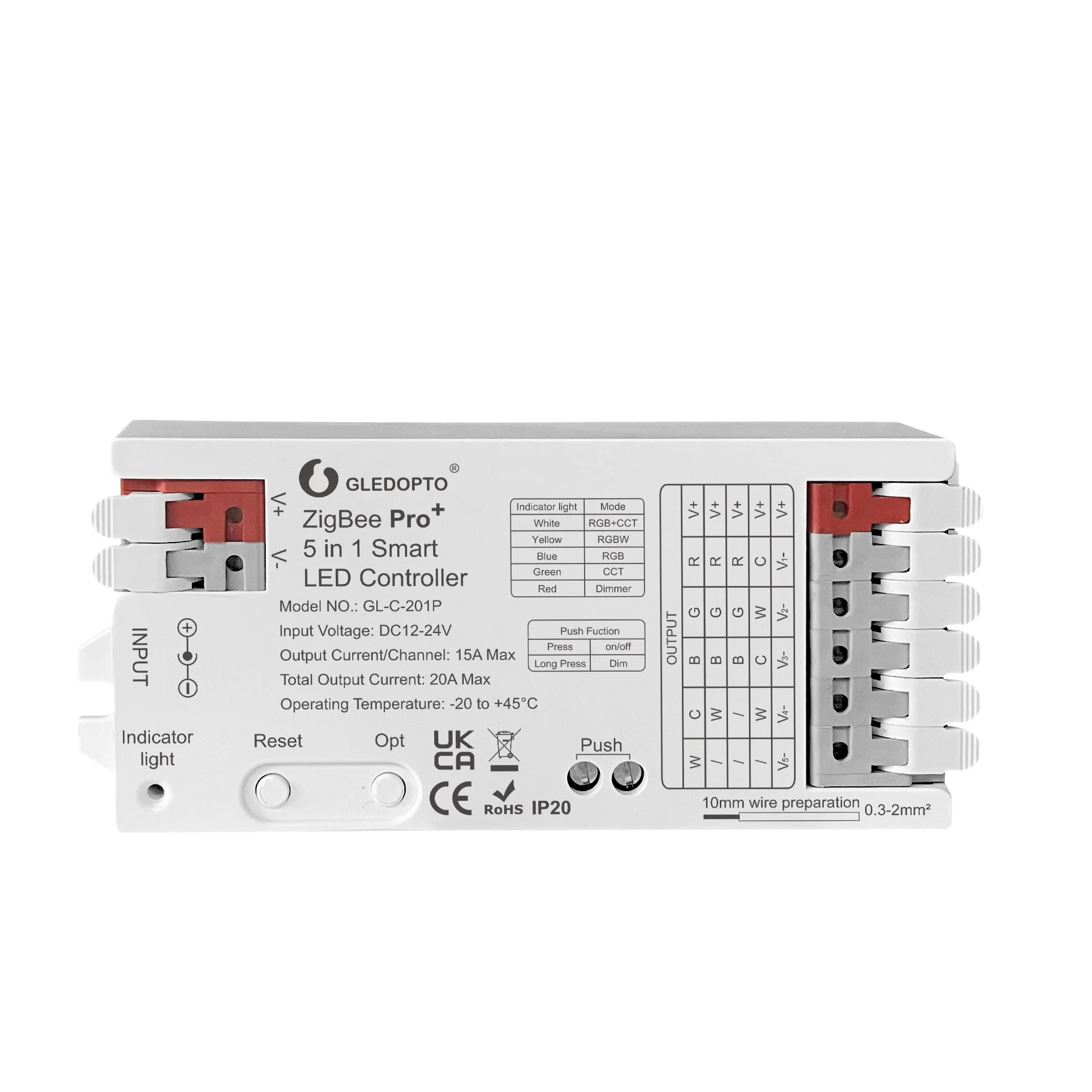 Zigbee Pro+ LED Controller Simple Connection RGBCCT RGBW RGB CCT Dimmer 5 in 1 controller DC12-24 V