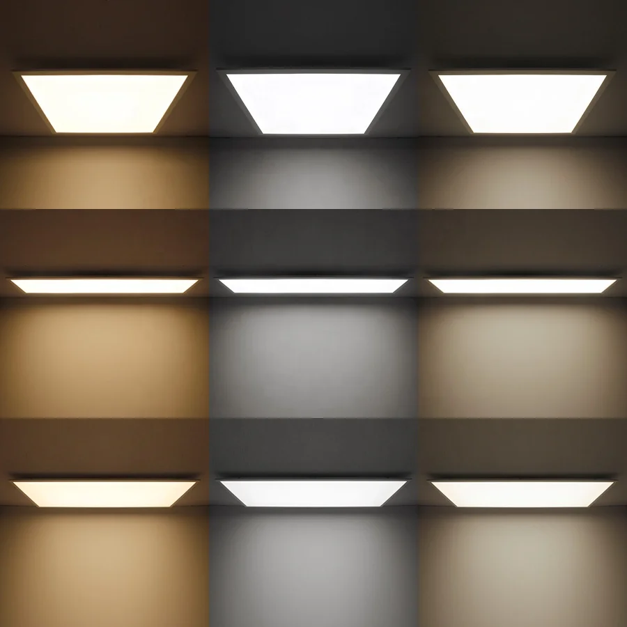 Office Indoor Flat Panel Lighting CCT Selectable 60x60 30x120 60x120 LED Panel Light