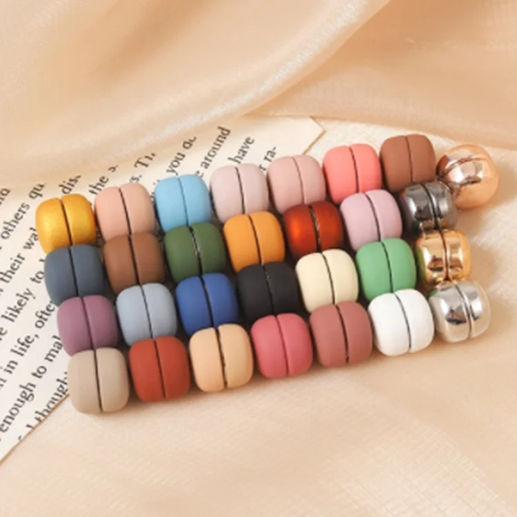 2021 Macaron colors hijab magnet malaysia strong metal muslim accessories magnets matte magnetic brooch pins for muslim women