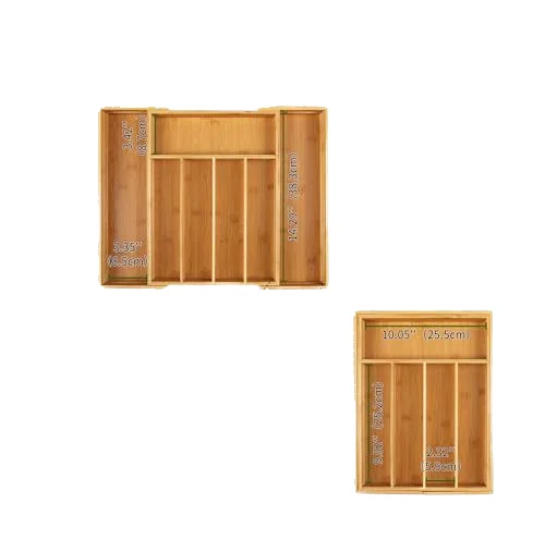 custom cutlery organizer Bamboo Expandable Drawer Organizer Adjustable Cutlery Tray organizer for the kitchen drawer