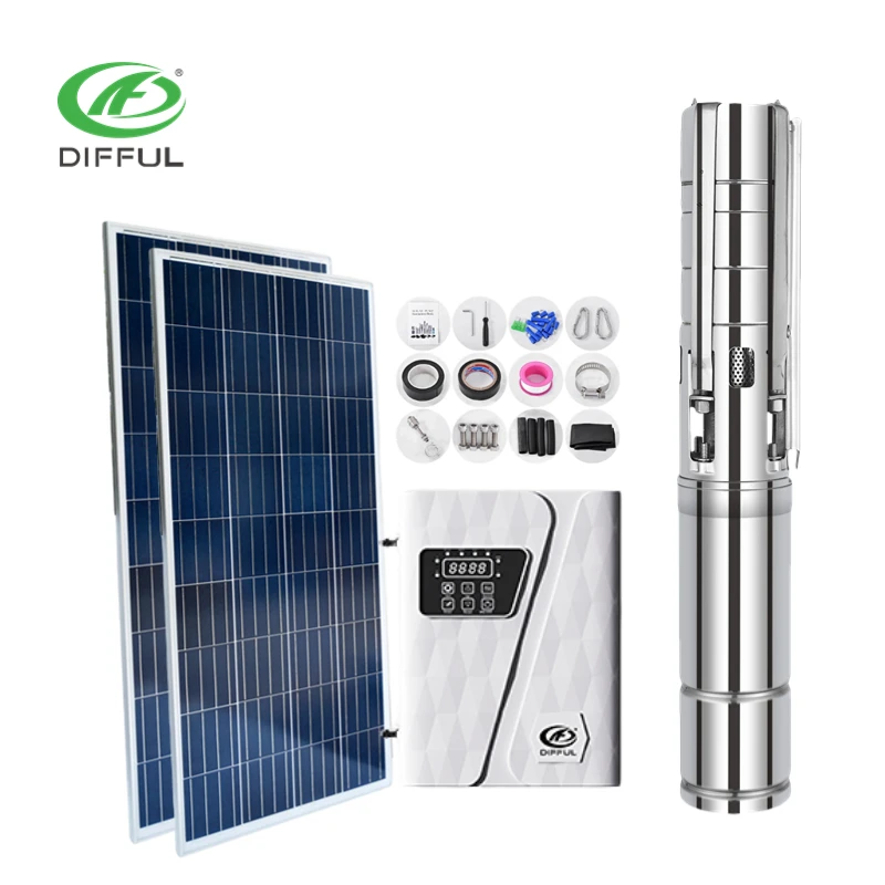 5 hp solar water pump ac/dc hybrid solar pump deep well pump